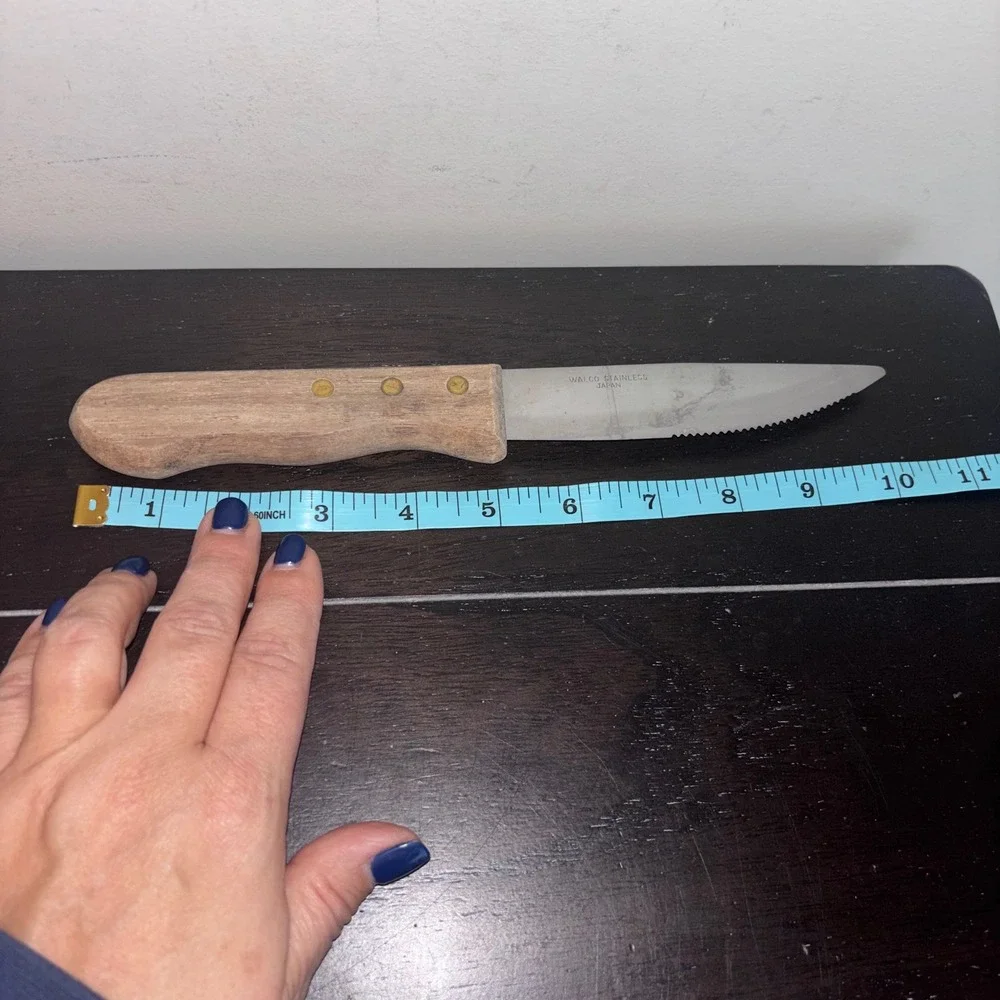 Boones Long Lake‎ Inn | Walco Stainless Steel Serrated Steak Knife | Wood Handle